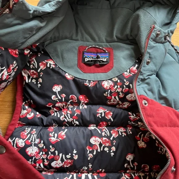 Patagonia Bivy Down Puffer Vest Red Gray Women’s Medium - Picture 3 of 4